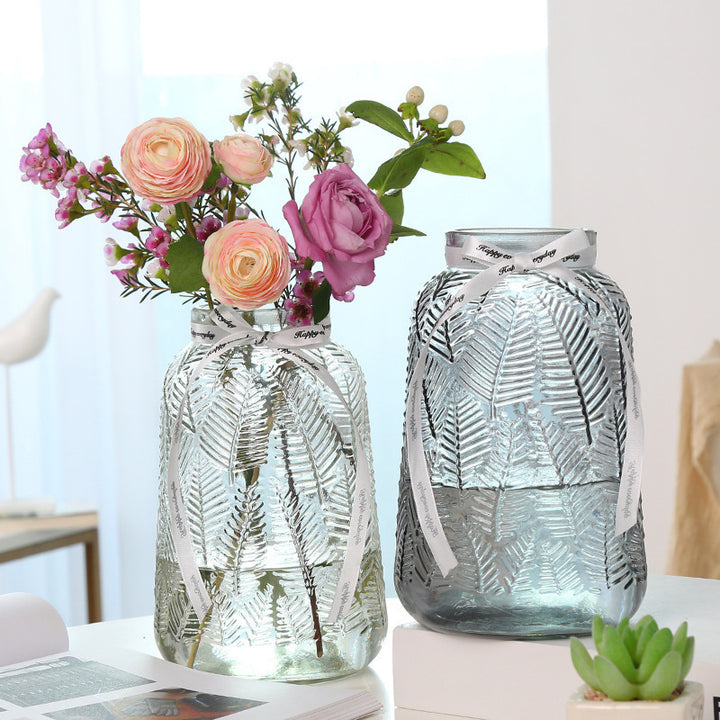 Textured Glass Storage Jar