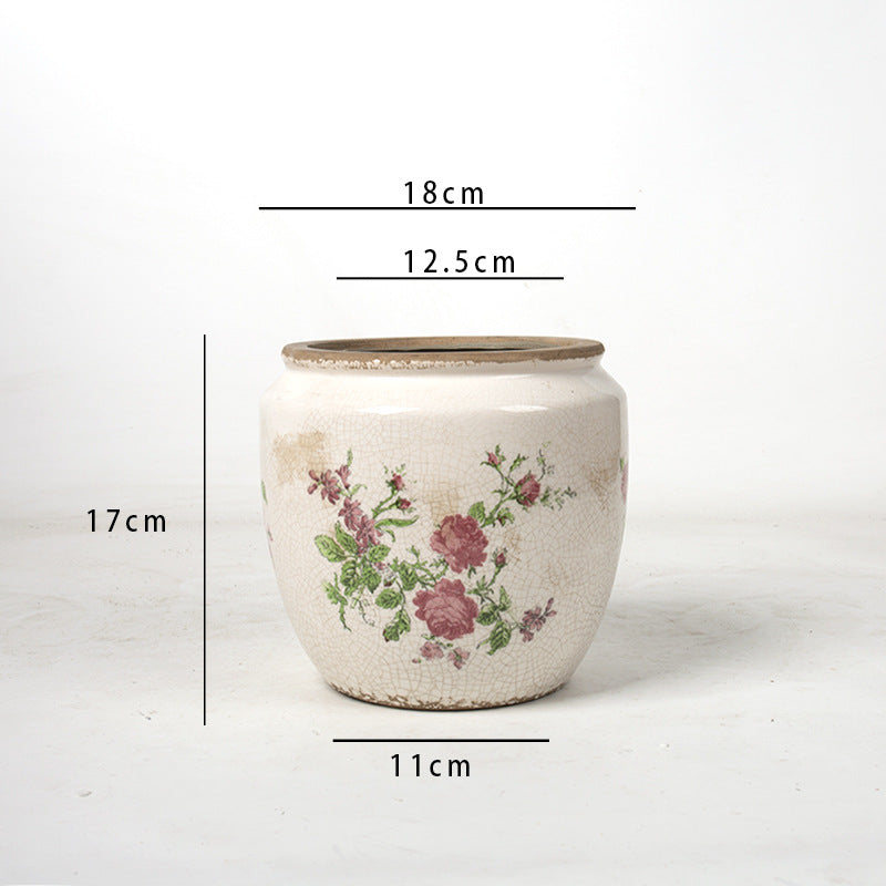 Floral Ceramic Plant Bowl