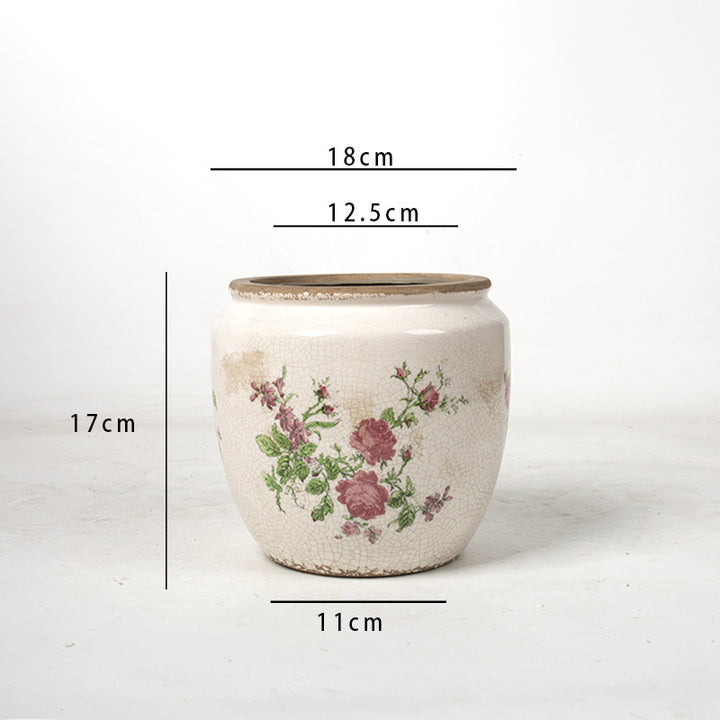 Floral Ceramic Plant Bowl