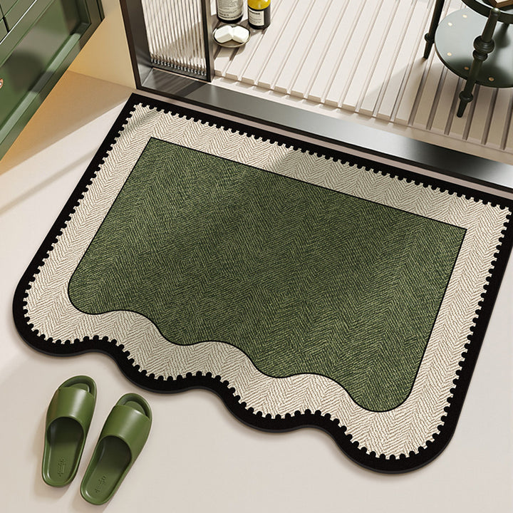 Elegant Herringbone Pattern Area Rug
