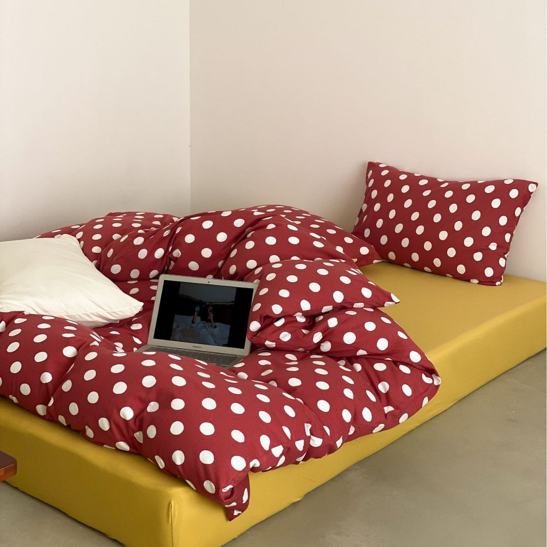 Decorative Cozy Polka Dot Duvet Cover Set Avarnia