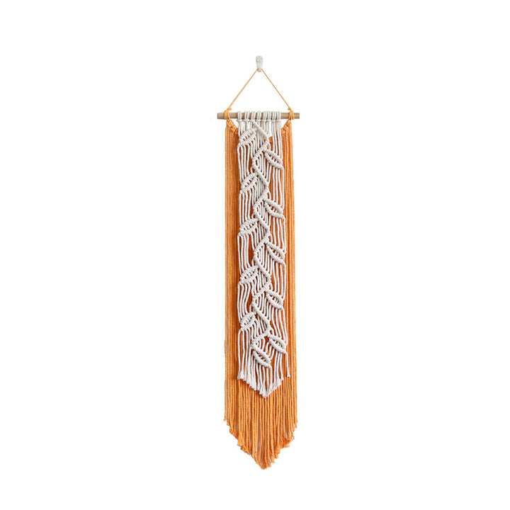 Macrame Wall Hanging with Leaf Pattern