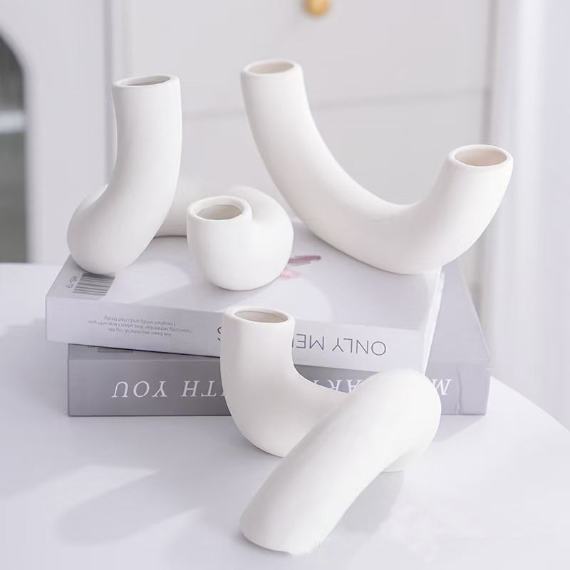 Modern Abstract Ceramic Candle Holder