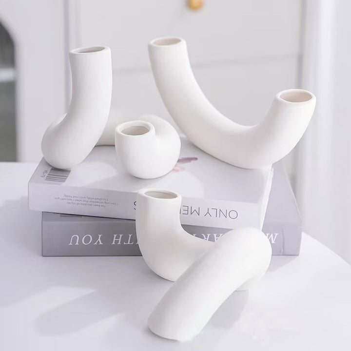 Modern Abstract Ceramic Candle Holder