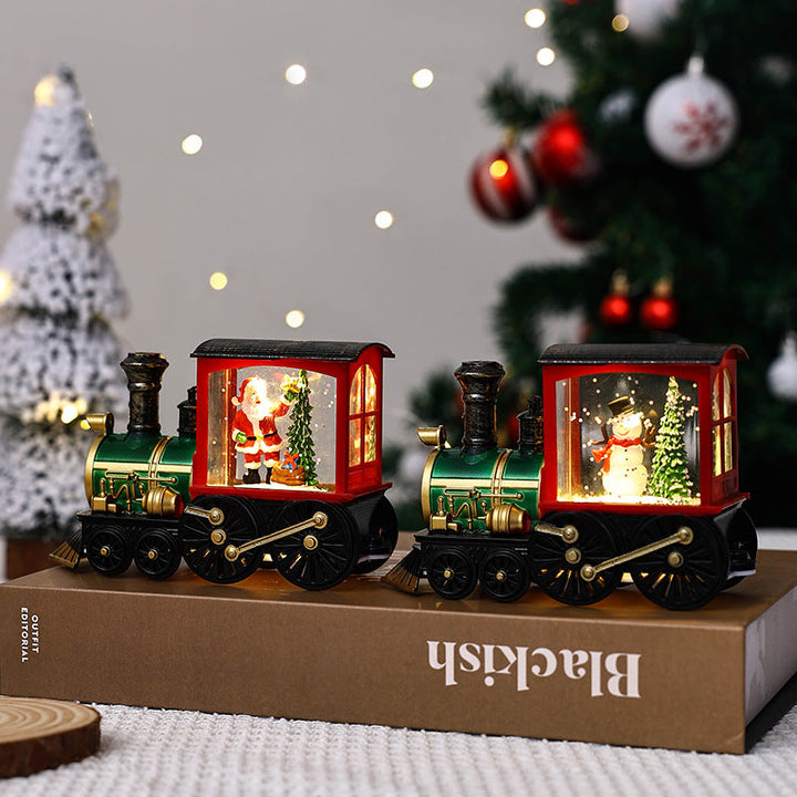 Illuminated Christmas train decoration