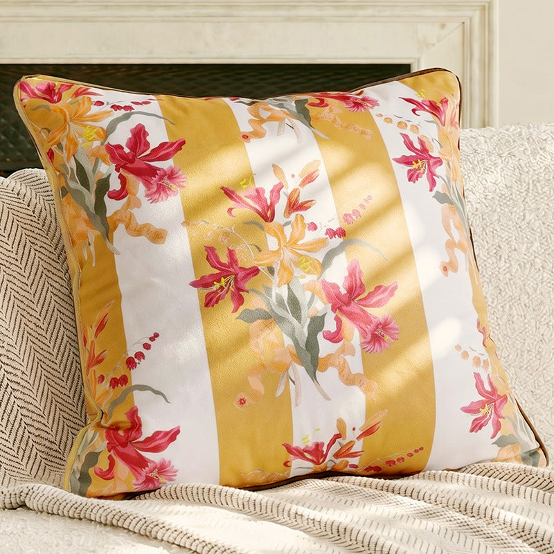 Artistic Butterfly Embroidered Decorative Throw Pillow