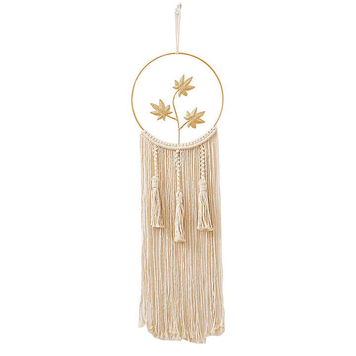 Macrame Wall Hanging Art with Leaf Design