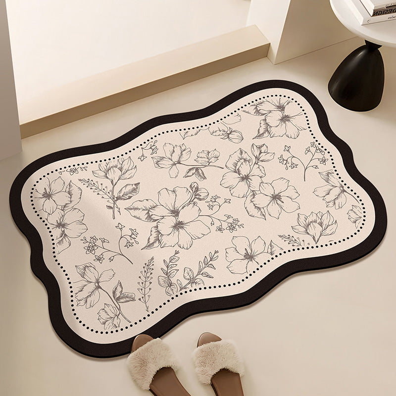 Floral-Printed Bath Runner