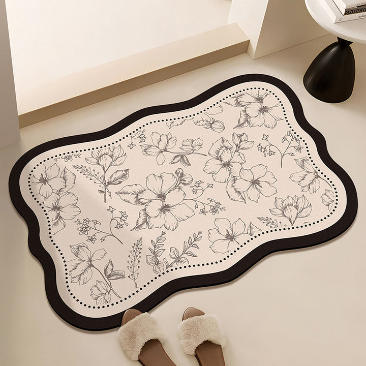 Floral-Printed Bath Runner