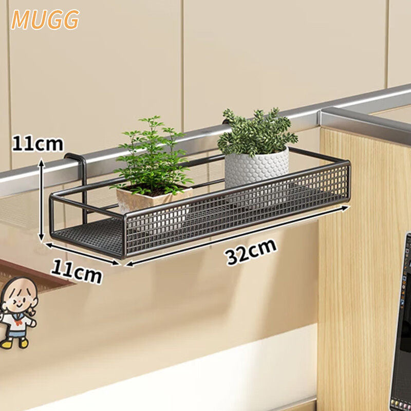 Over-Rail Mesh Hanging Shelf Organizer