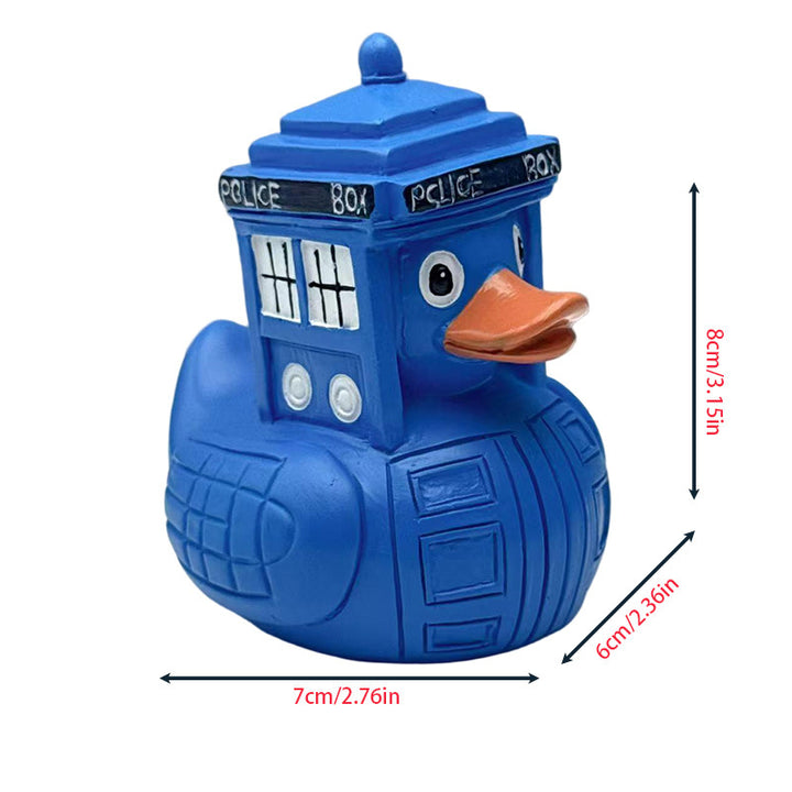 Playful rubber duck in police design