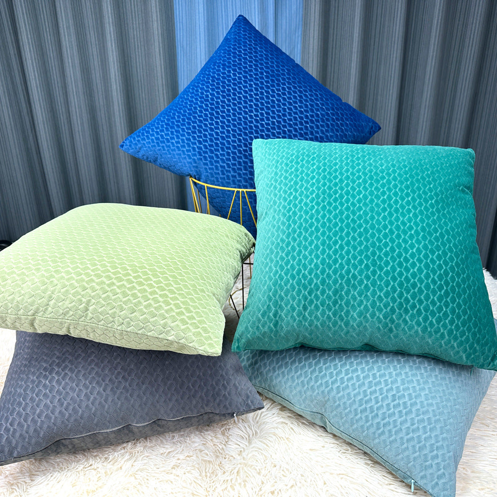 Textured Honeycomb Decorative Pillow