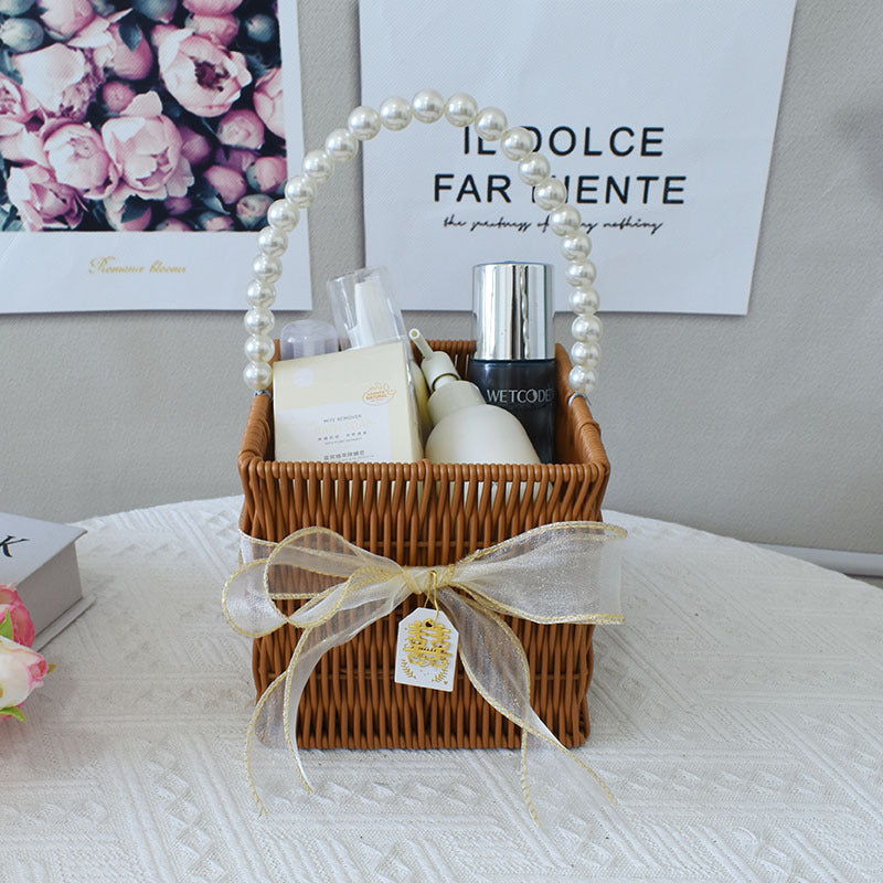 Elegant Handcrafted Rattan Tote Basket