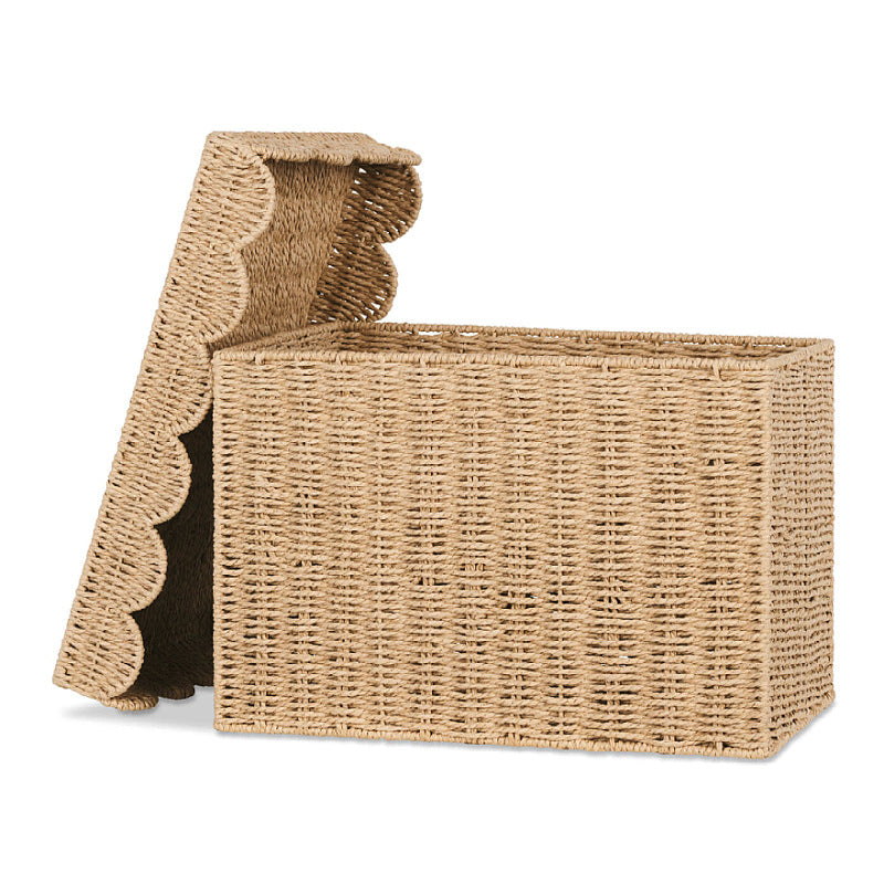 Playful storage basket with lid