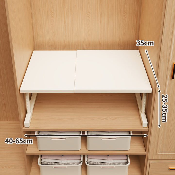Adjustable Foldable Closet Shelf Organizer