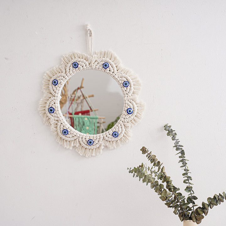 Macramé Decorative Round Mirror