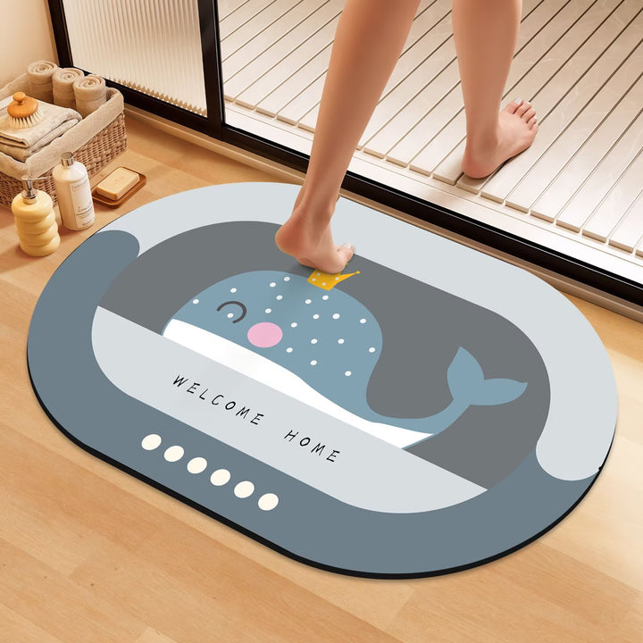 Artistic Floral Bath Mat