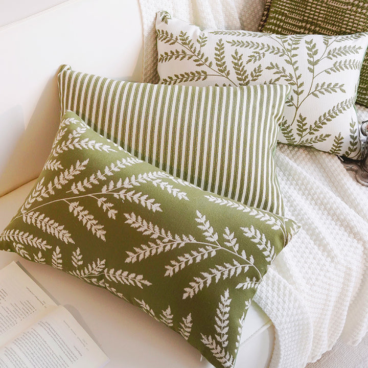 Decorative Botanical Print Cushioned Pillow