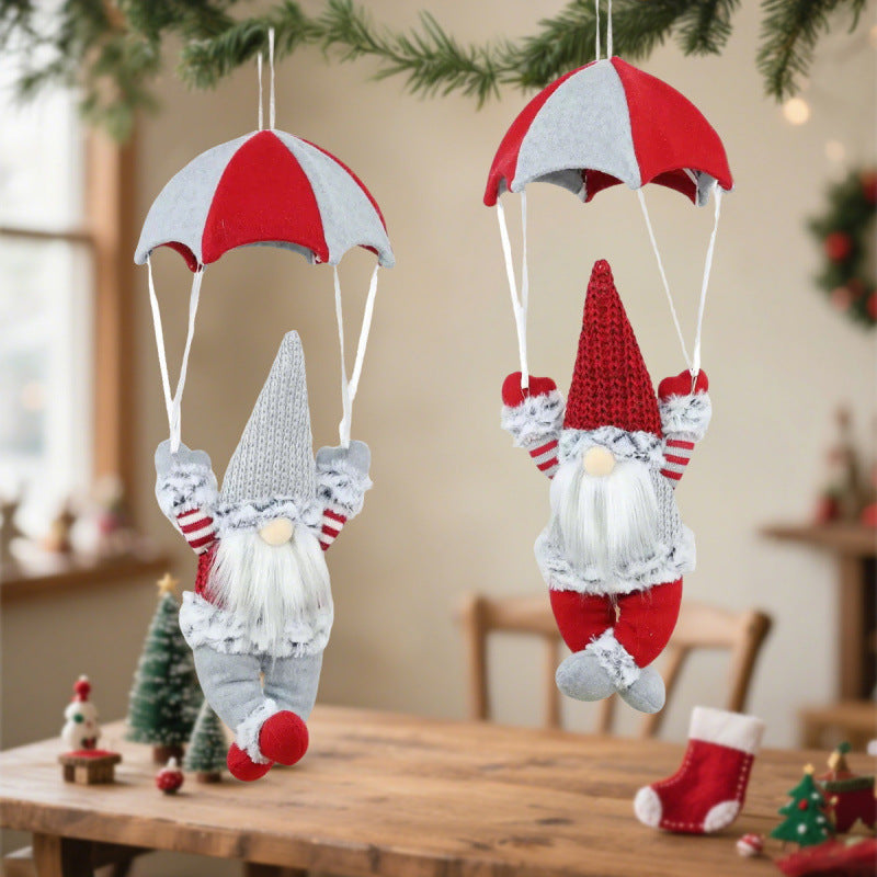 Decorative Santa Claus figure with parachute