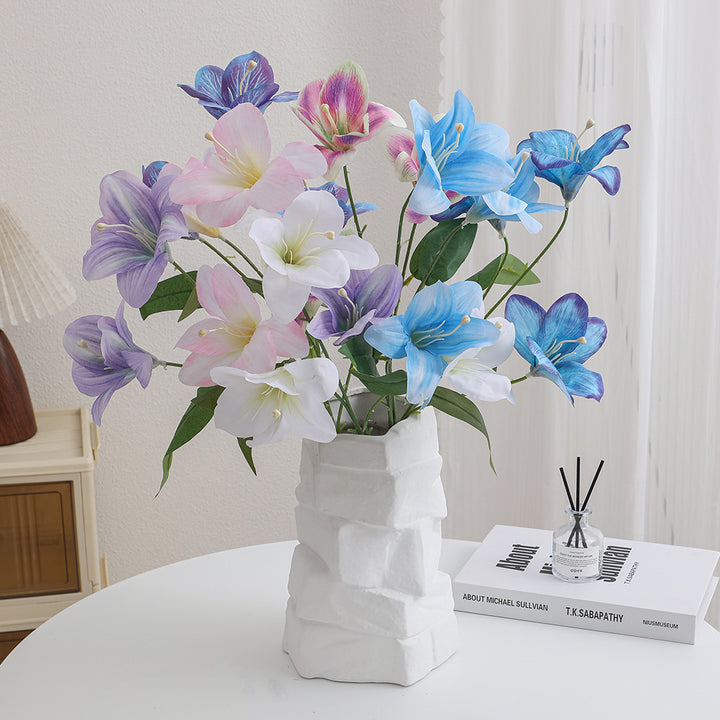 Artificial lily stem with delicate flowers