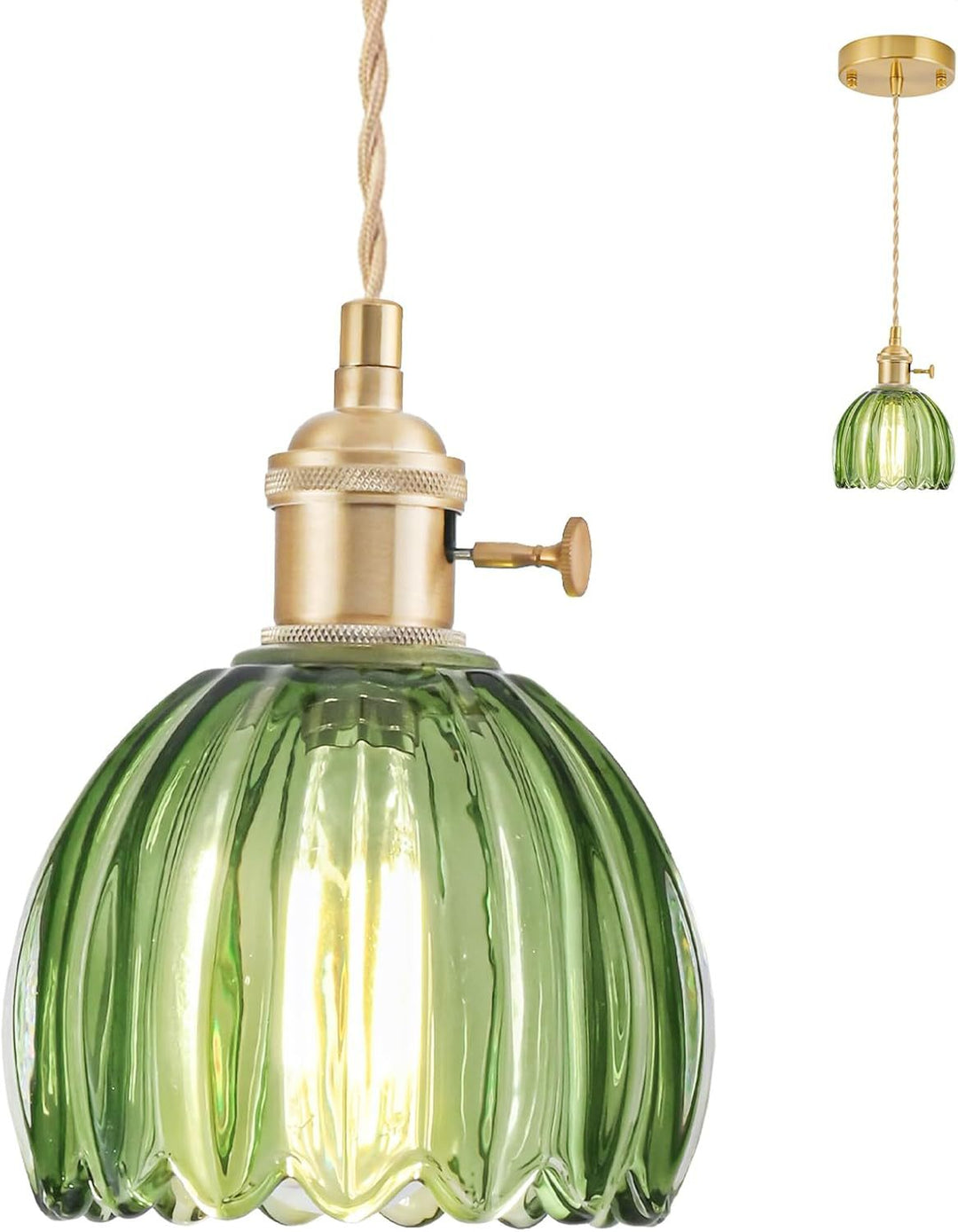 Decorative glass pendant light