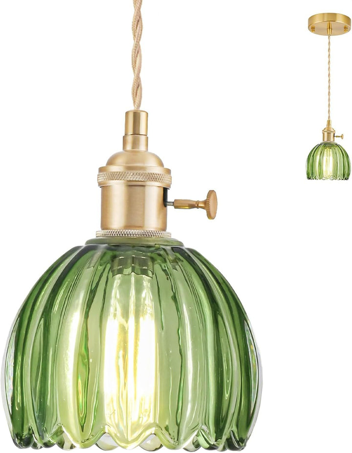 Decorative glass pendant light