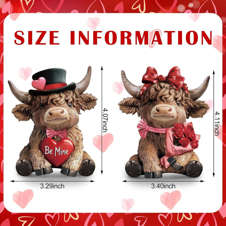 Decorative Highland Cattle Duo Stones