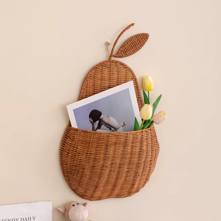 Decorative flower basket with handle