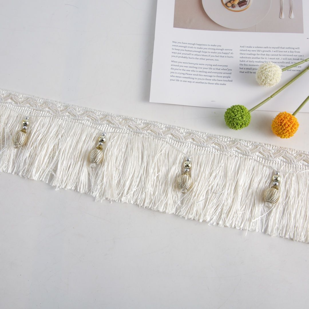 Luxury Fringe Braid with Bead Trim