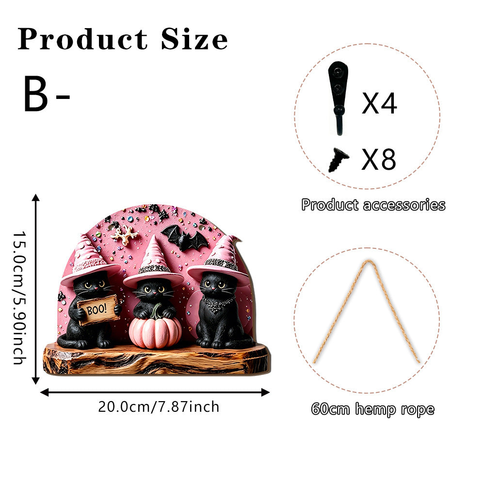 Halloween decorative figure with witch motifs