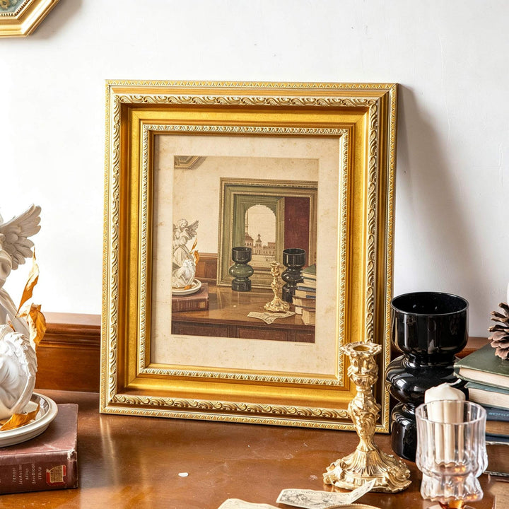 Ornate Floral Picture Frame for Home Decor