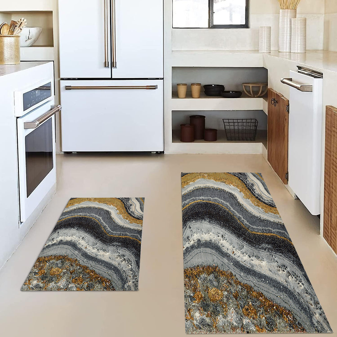 Vintage-Inspired Kitchen Mat Set