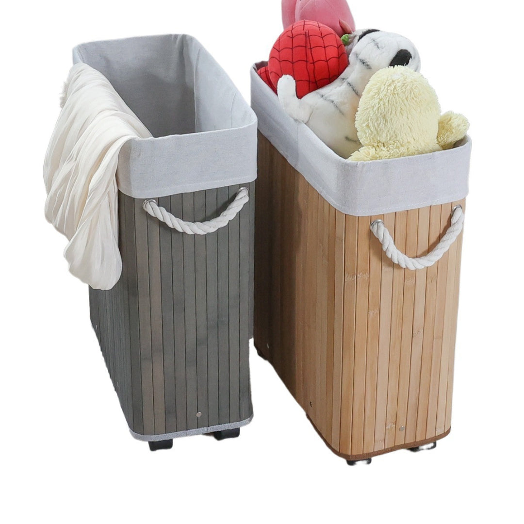 More modern laundry basket with practical movement system