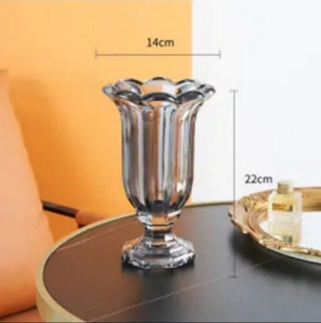 Decorative Sculpted Glass Vase