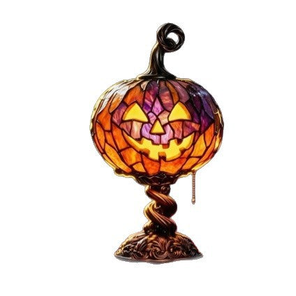 Pumpkin-Themed Table Lamp