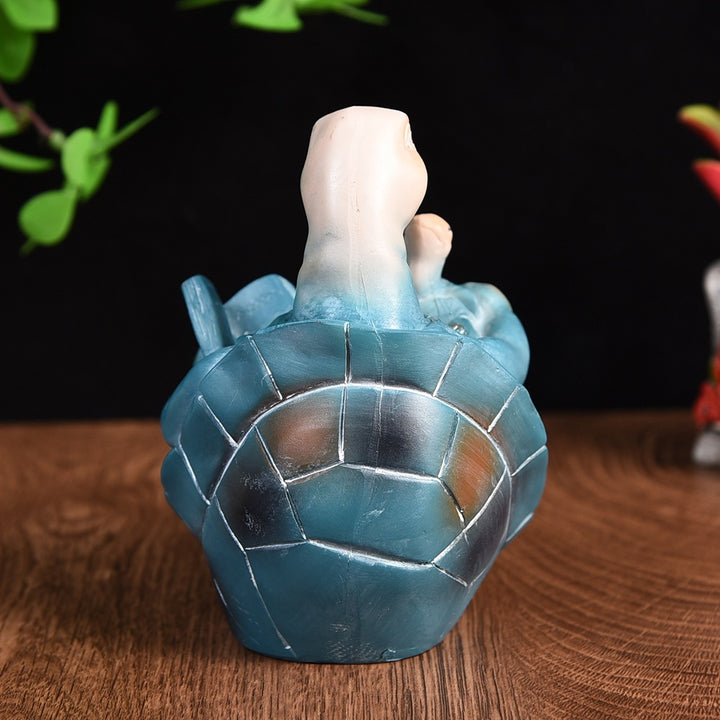 Reading Turtle Figurine