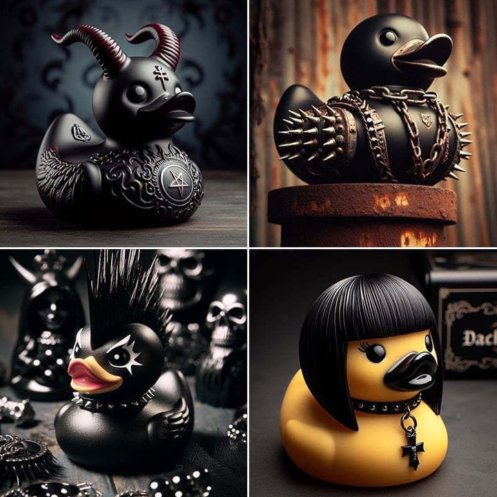 Decorative rubber duck with stylish haircut
