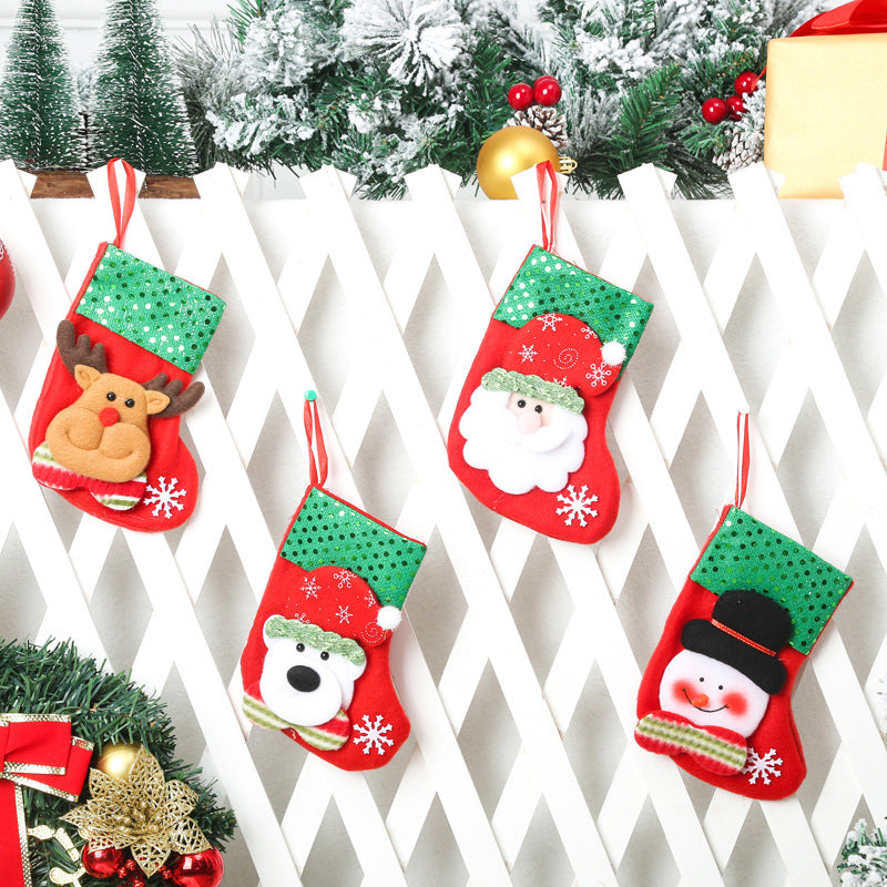 Christmas stocking with reindeer motif