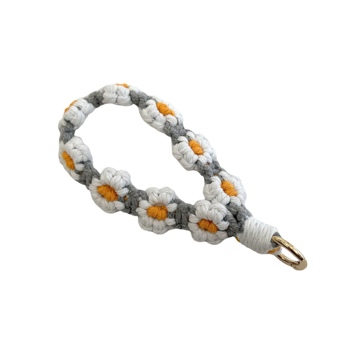 Floral Macrame Keychain Holder
