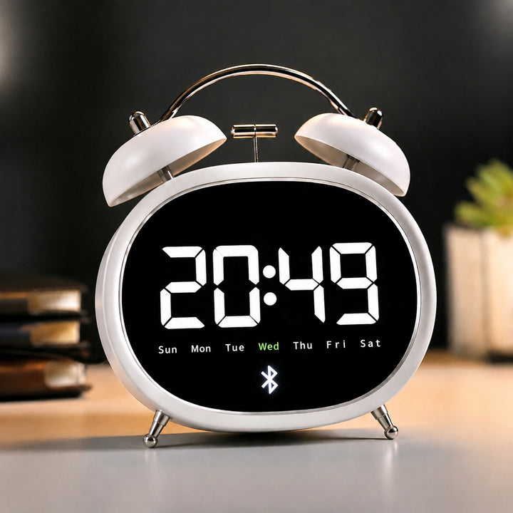 Digital Bluetooth table clock with large digits