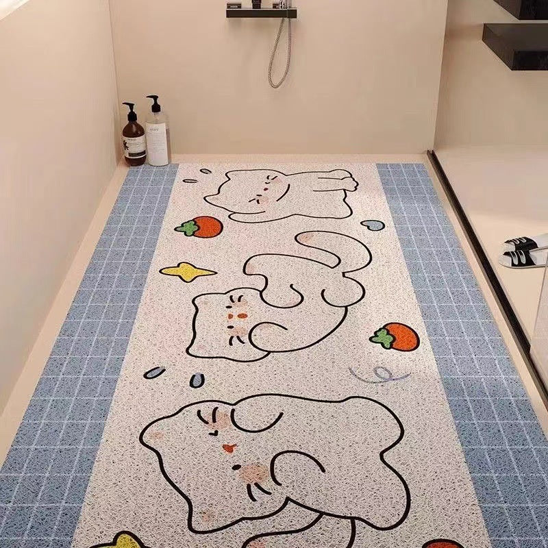 Playful Puppy-Themed Non-Slip Bathroom Mat