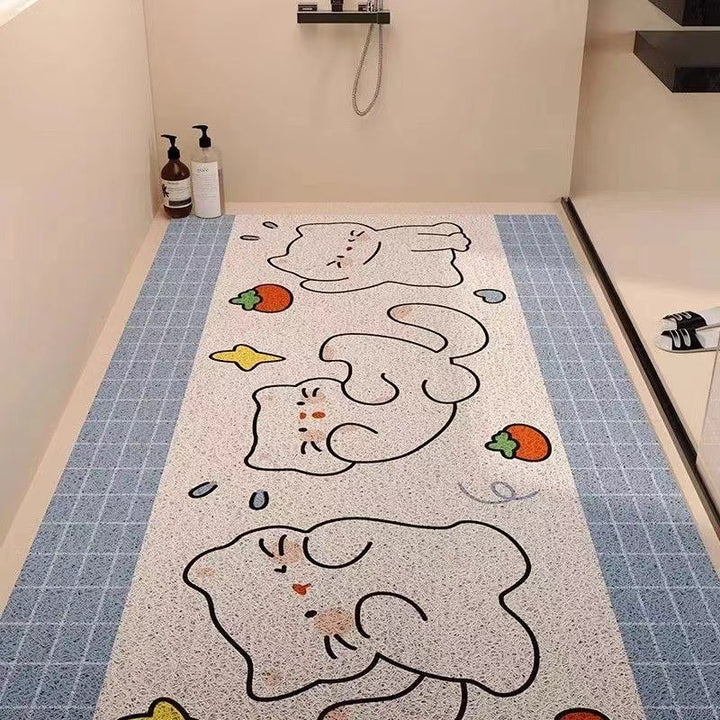 Playful Puppy-Themed Non-Slip Bathroom Mat