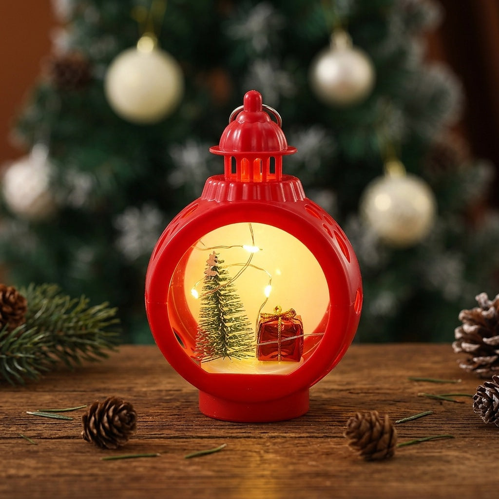 Decorative Christmas lantern with LED lighting