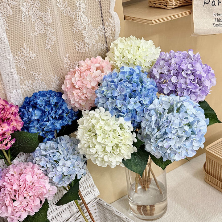 Lifelike Hydrangea Floral Piece