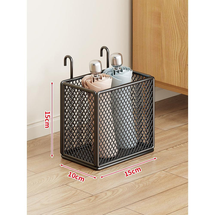 Compact Metal Mesh Umbrella Stand Organizer