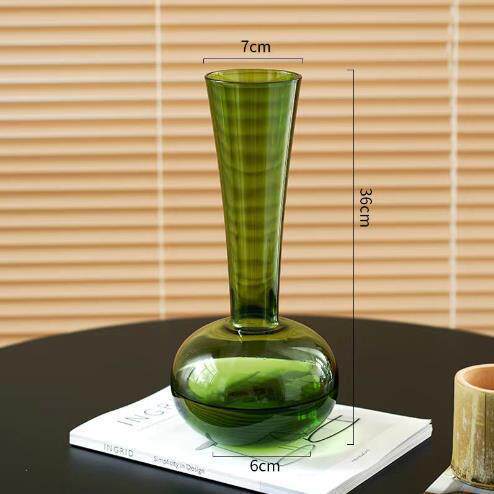 High-quality glass vase with slim design