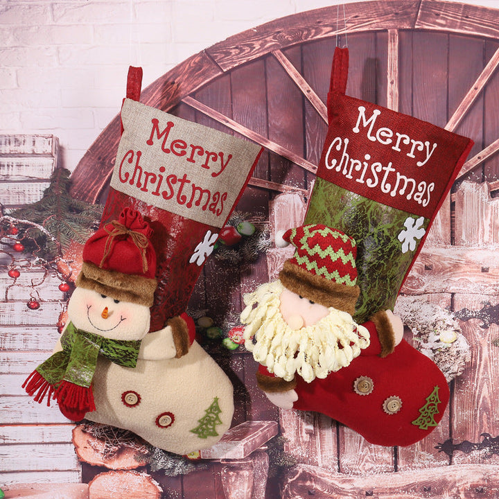 Cute Christmas stocking with snowman motif
