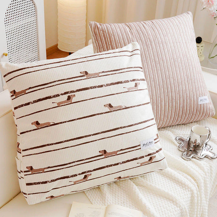 Decorative Dog Print Throw Pillow for Home Decor