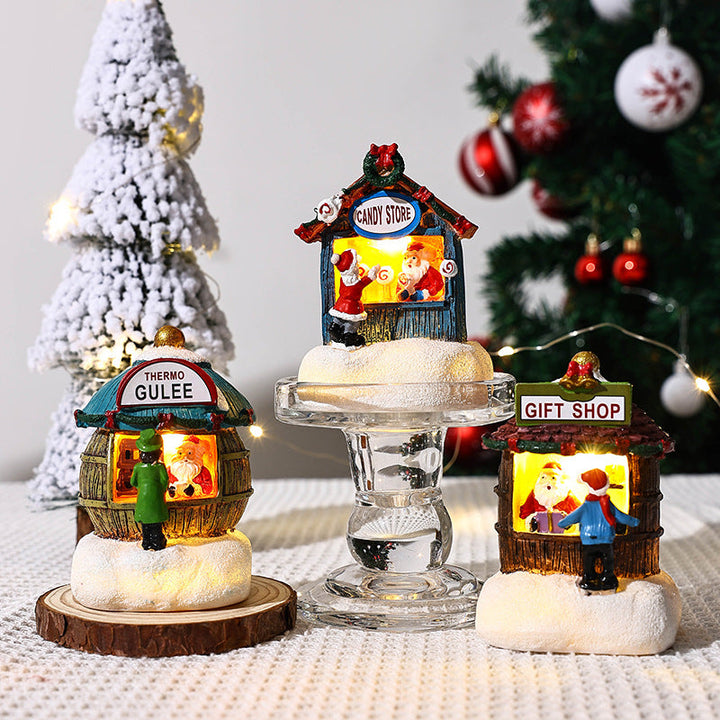 Illuminated Christmas village decoration