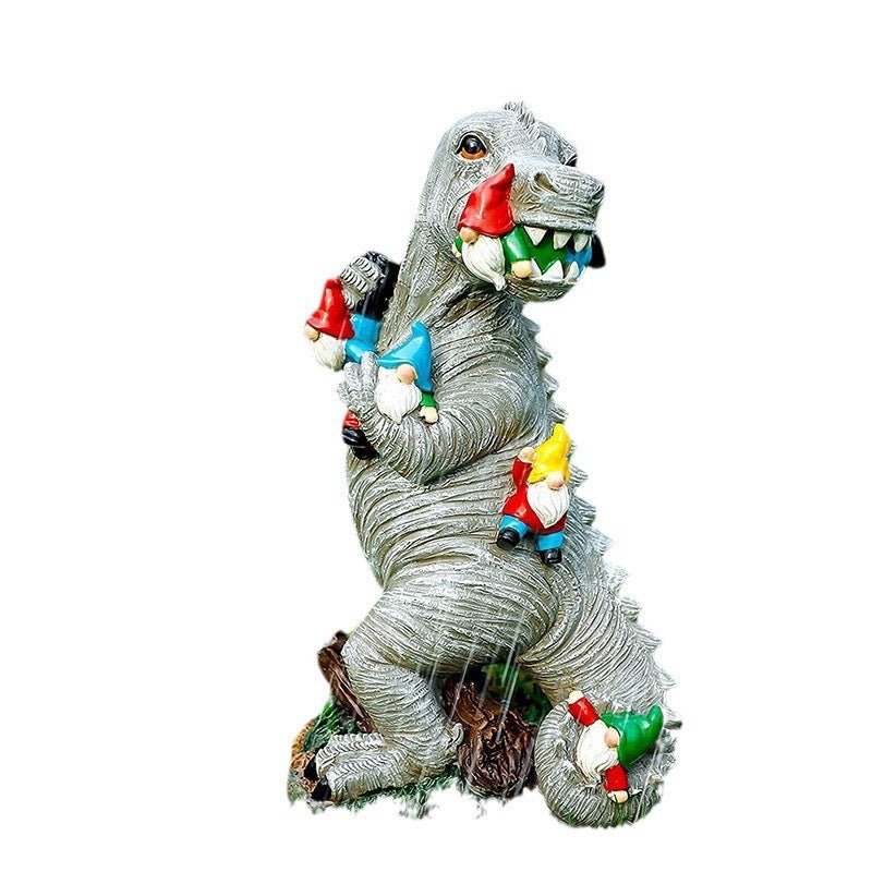 Whimsical Dinosaur Garden Figurine